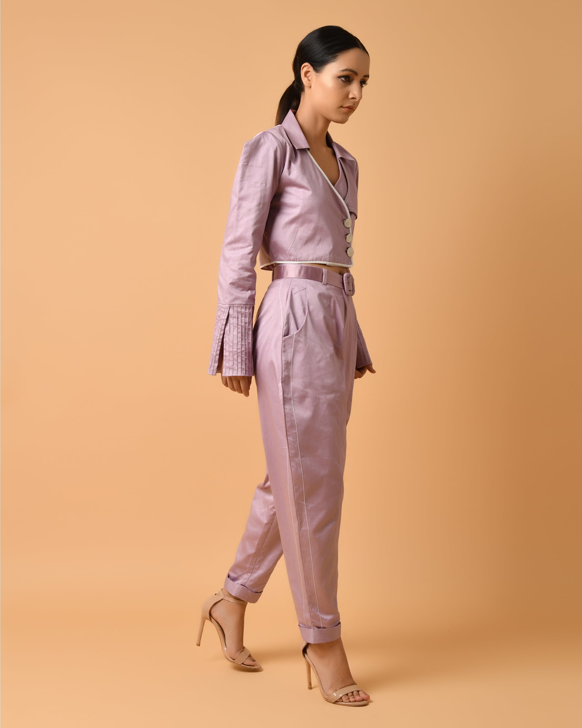 MAUVE CROPPED SET