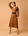CARAMEL JACKET DRESS