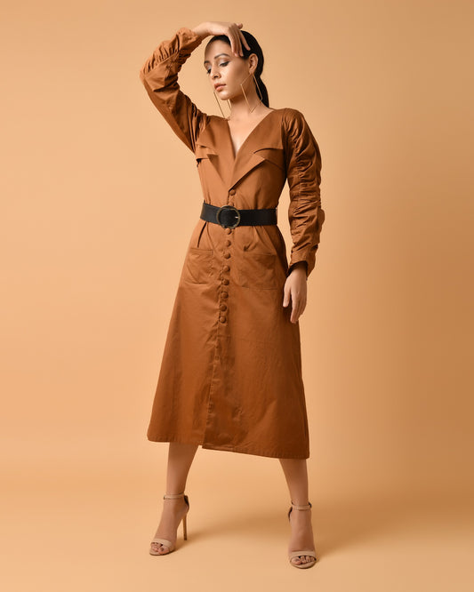 Caramel Jacket Dress