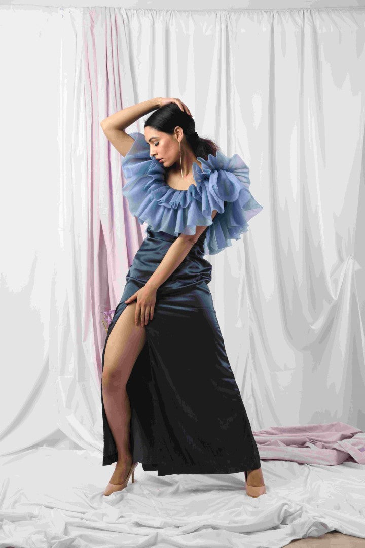 THE BLUETIFUL RUFFLE DRESS